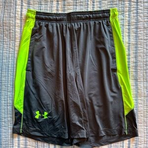 Men’s lime green under armour shorts